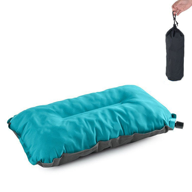 Inflatable Sponge Pillow Camping Travel Pillow Fabric+TPU Head Rest Cushion Inflatable Sponge Pillow Camping Travel Pillow Fabric+TPU Head Rest Cushion